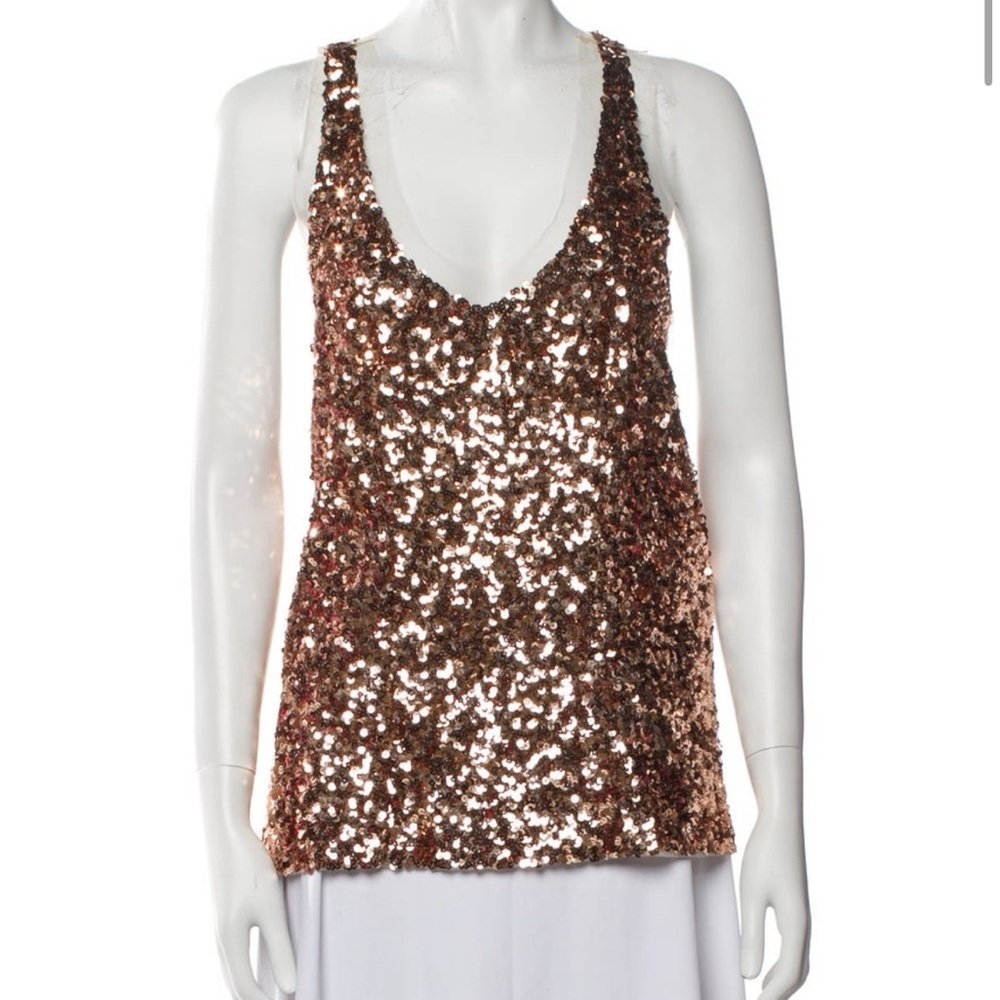 Ermanno Scervino gold sequin tank - Picture 2 of 4
